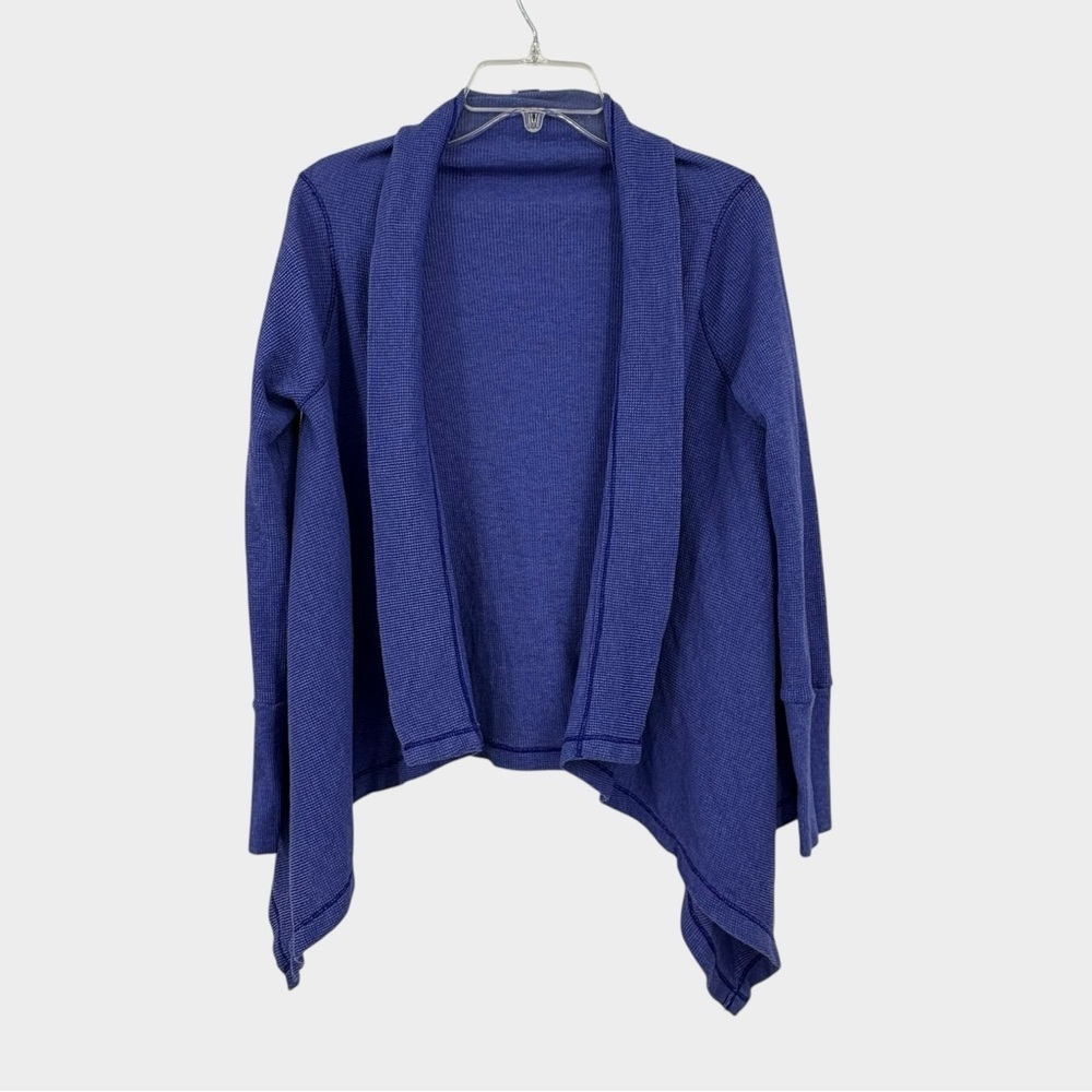 Splendid Waffle Knit Open Cardigan in Blue Girls Size 12‎